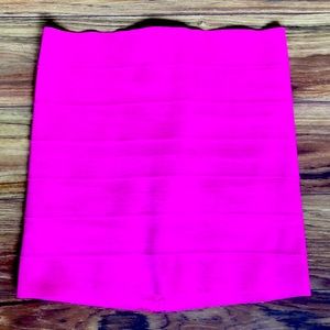Hot pink mini skirt